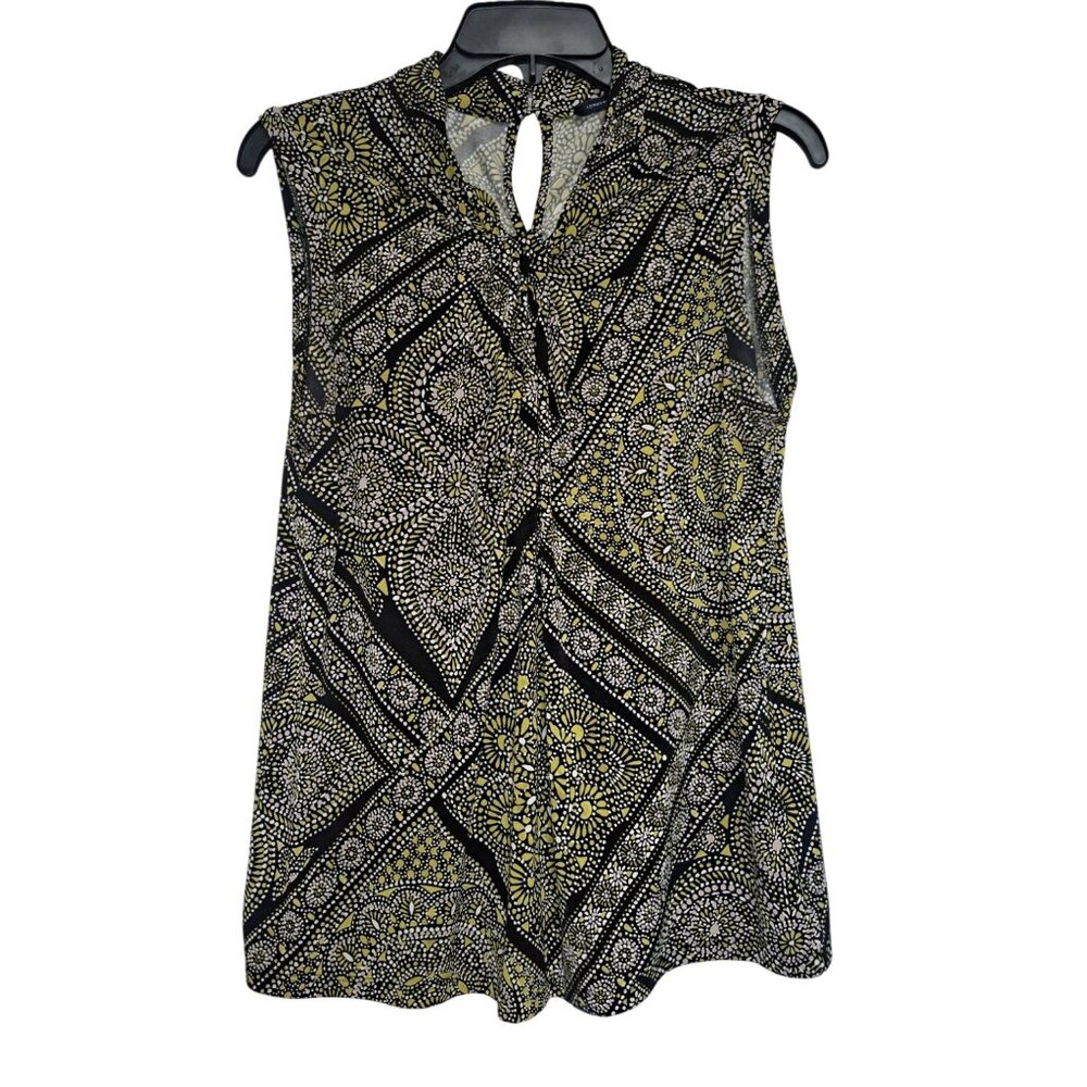 Lot of 4 Women’s Sleeveless Tops Size L/XL – Zebra, Geo, Spaghetti Strap, Tommy